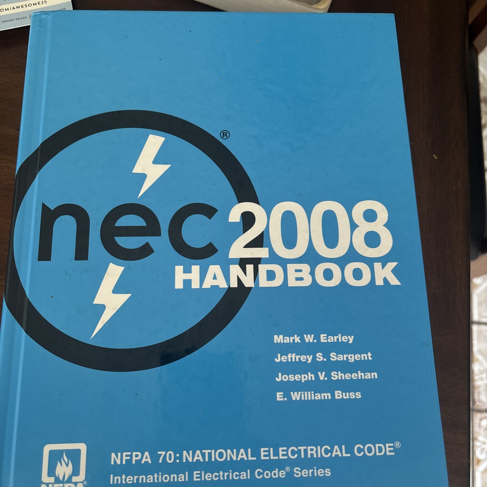 NEC 2008 Handbook Earley Sargent Sheehan Buss NFPA Electrical Code Hardcover
