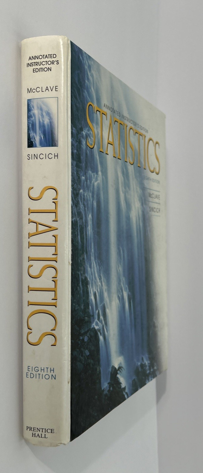 Statistics (8th Edition) by James T. McClave; Terry Sincich Hardback USED