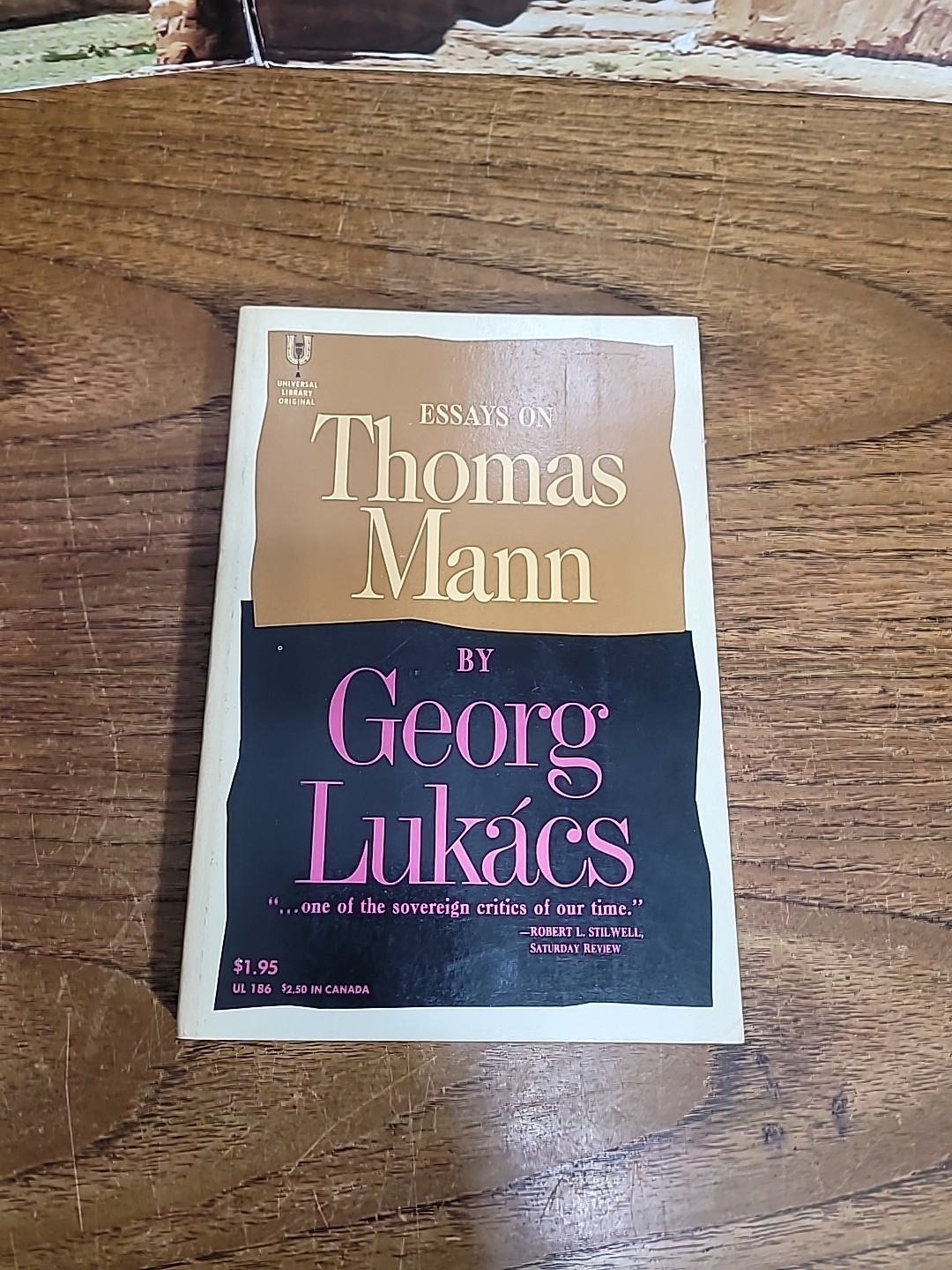 Essays On Thomas Mann By Georg Lukacs Paperback 1965 By Universal Library
