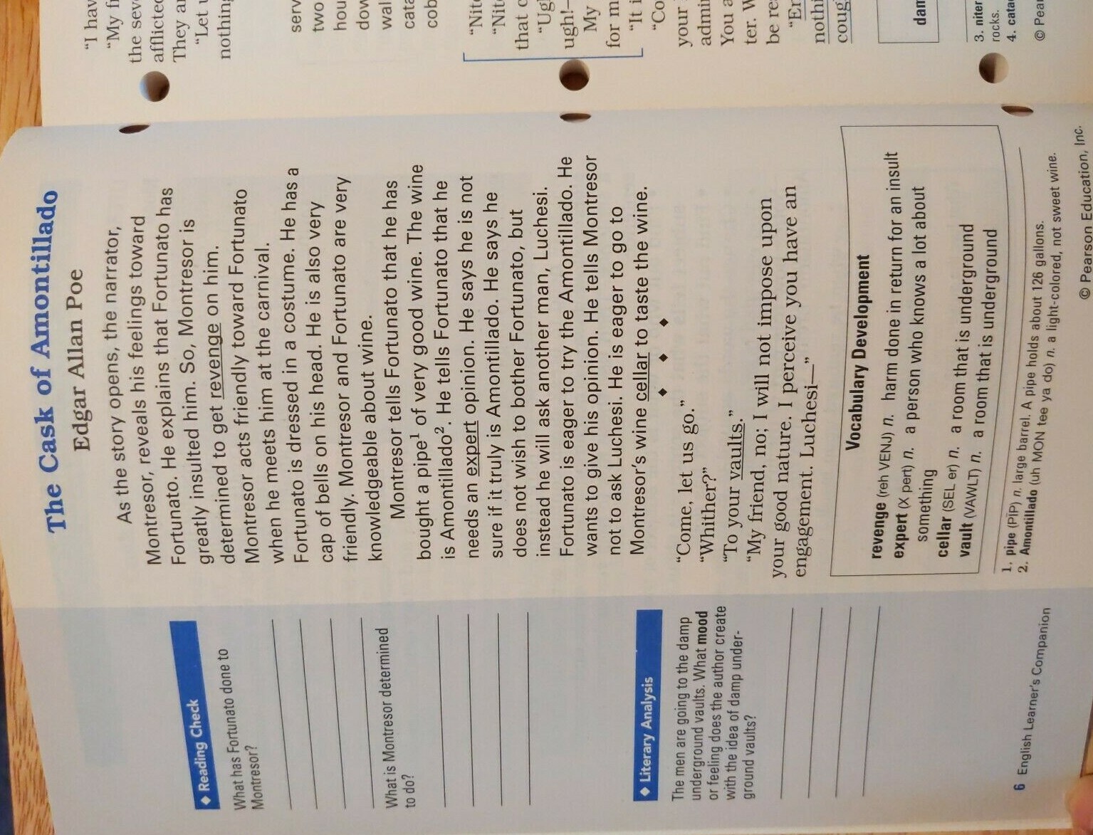 Adapted Reader’s Companion Workbook Gold Level 9th Grade 9 Homeschool Reading LN