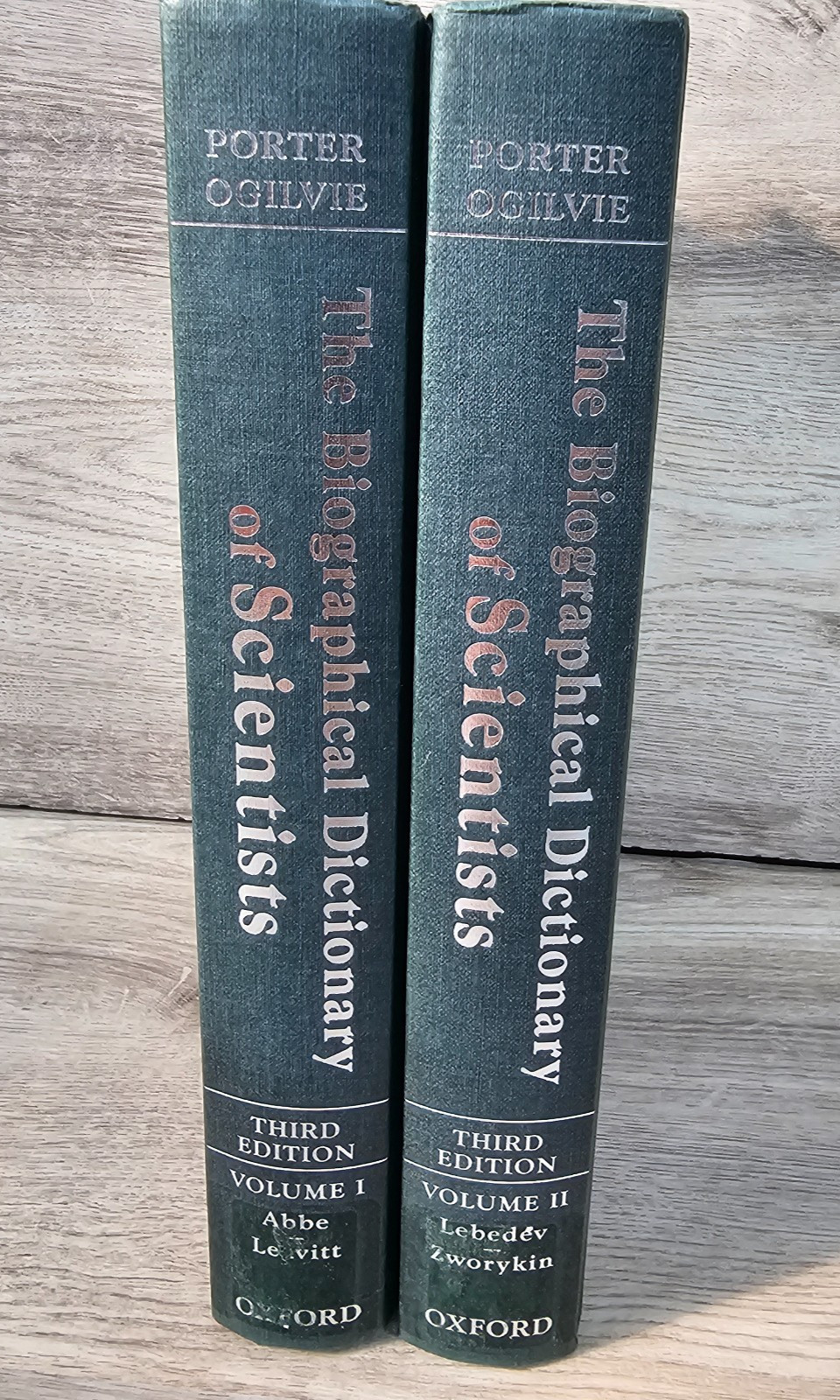 The Biographical Dictionary of Scientists, in 2 volumes, 1st prints
