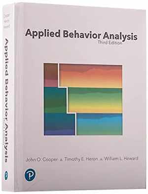 Applied Behavior Analysis – Hardcover, by Cooper John; Heron – Very Good