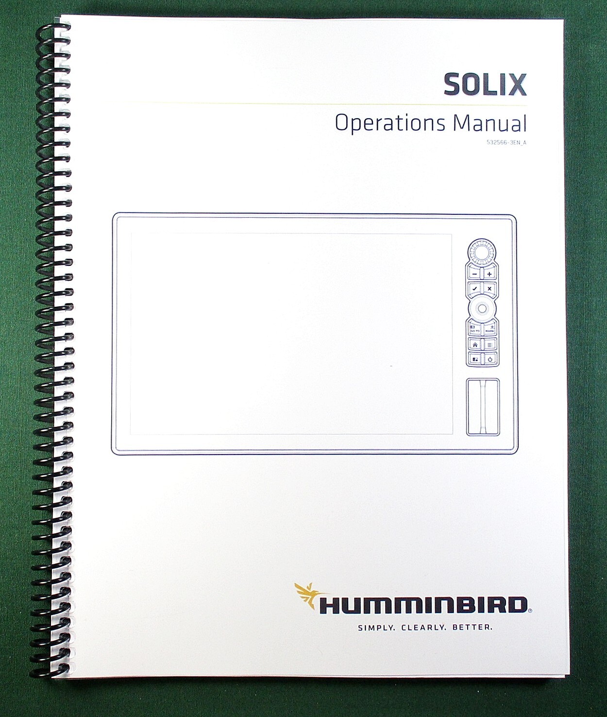 Humminbird Solix Instruction Manual: Full Color 288 Pages & Protective Covers!