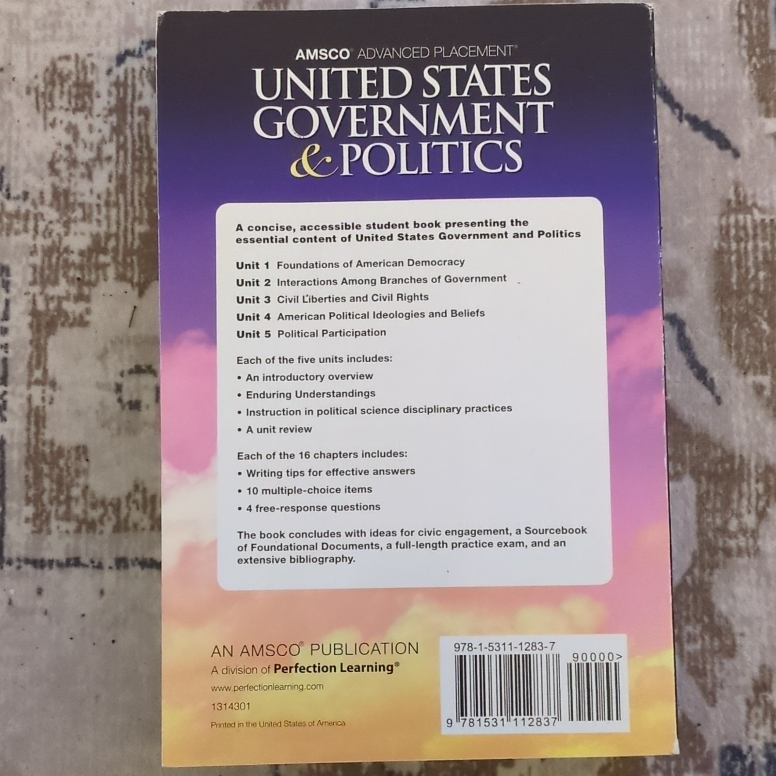 AMSCO AP United States Government & Politics 2019 Paperback Wolfford 704p
