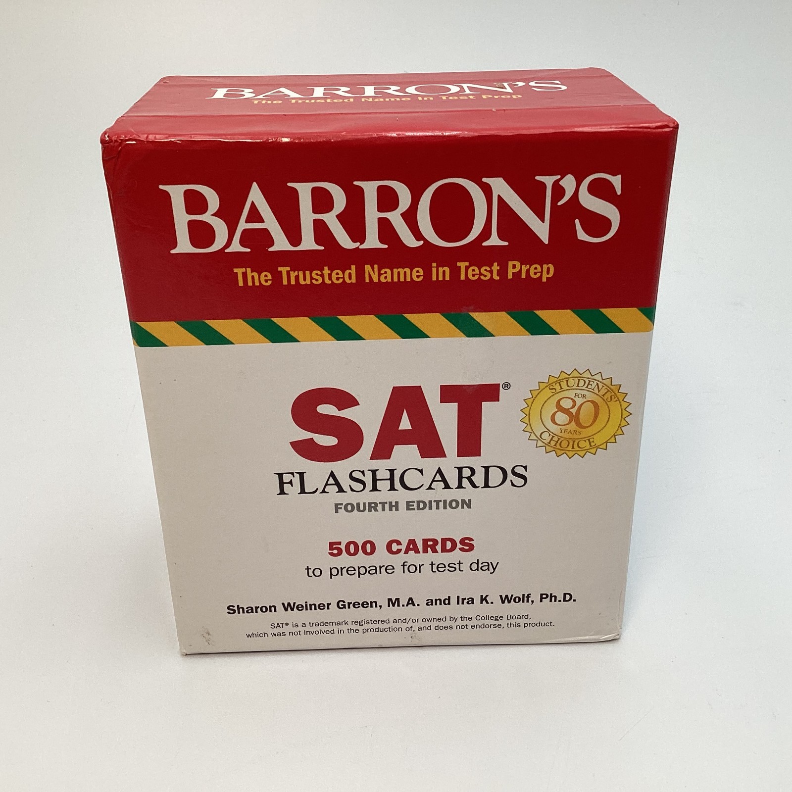Barron’s SAT Flashcards Fourth Edition 500 Cards Test Prep Study Aid – New Open