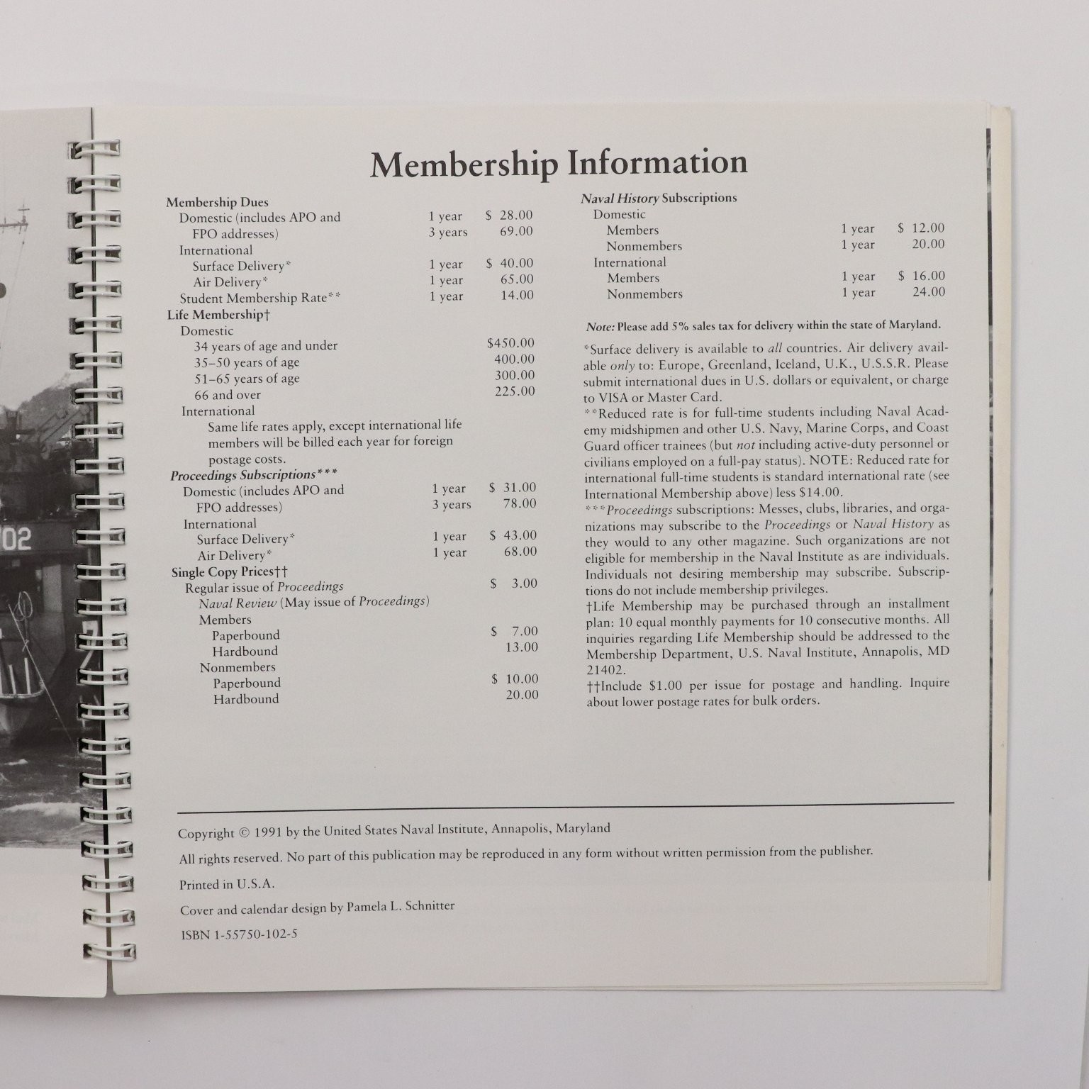 U.S. Naval Institute Engagement Calendar 1992 WWII Amphibious Operations USED