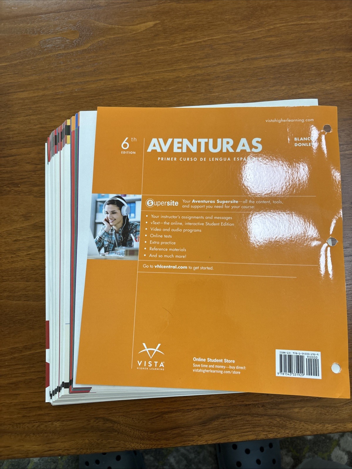 Aventuras 6th Edition Loose-Leaf by Blanco Donley Vista Higher Learning
