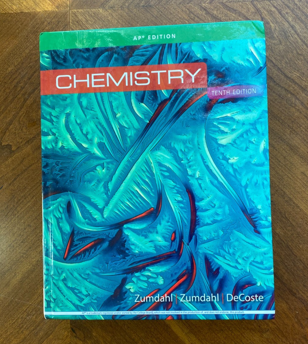 Chemistry AP Edition 10th Edition Zumdahl/Zumdahl/DeCoste Almost Like New