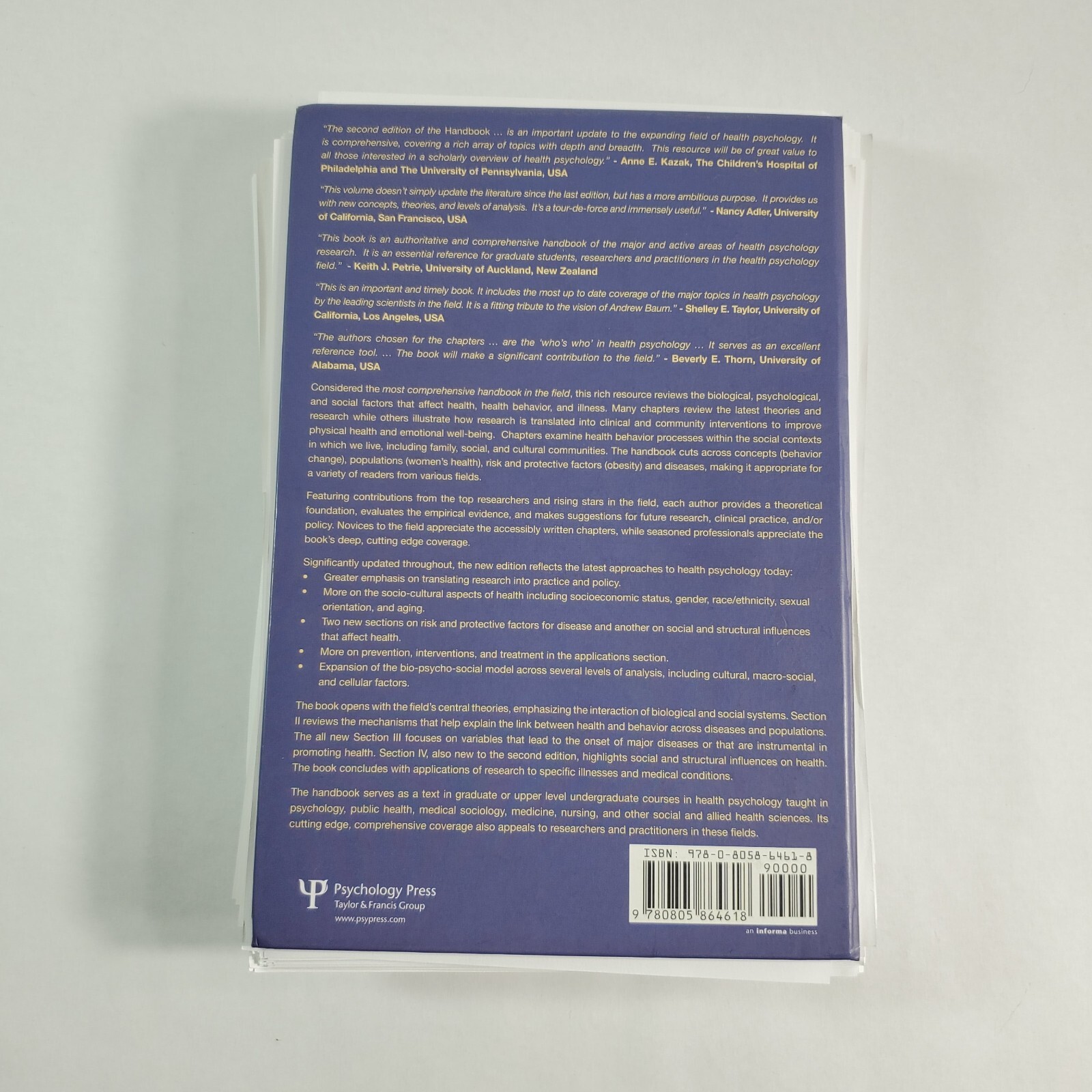 Handbook of Health Psychology 2nd Edition by Tracey A. Revenson 2012 Loose-leaf