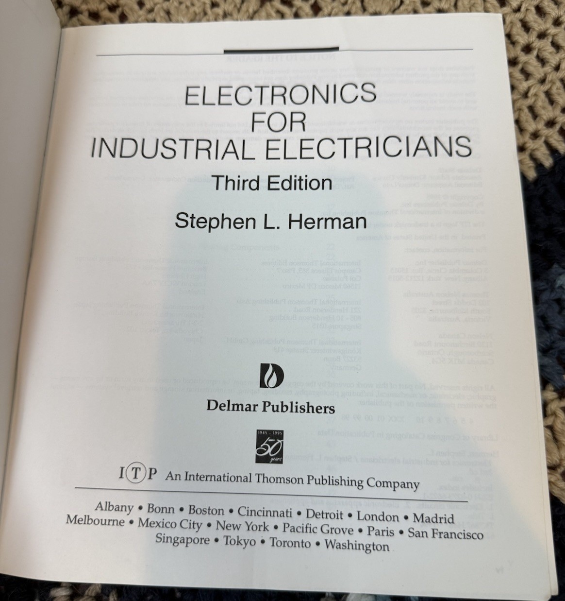 Electronics for Industrial Electricians – paperback Herman, Stephen 3rd Edition