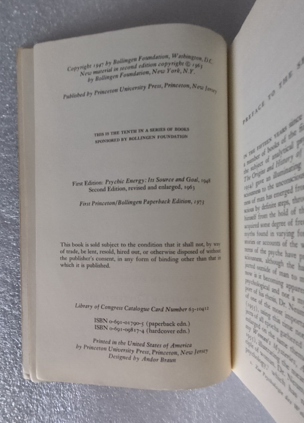 Psychic Energy: Its Source and Its Transformation by Mary Esther Harding 1973 PB