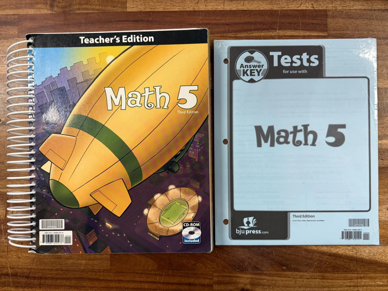 BJU Math 5 Teacher Edition 3rd Ed w CD + Test Answer Key