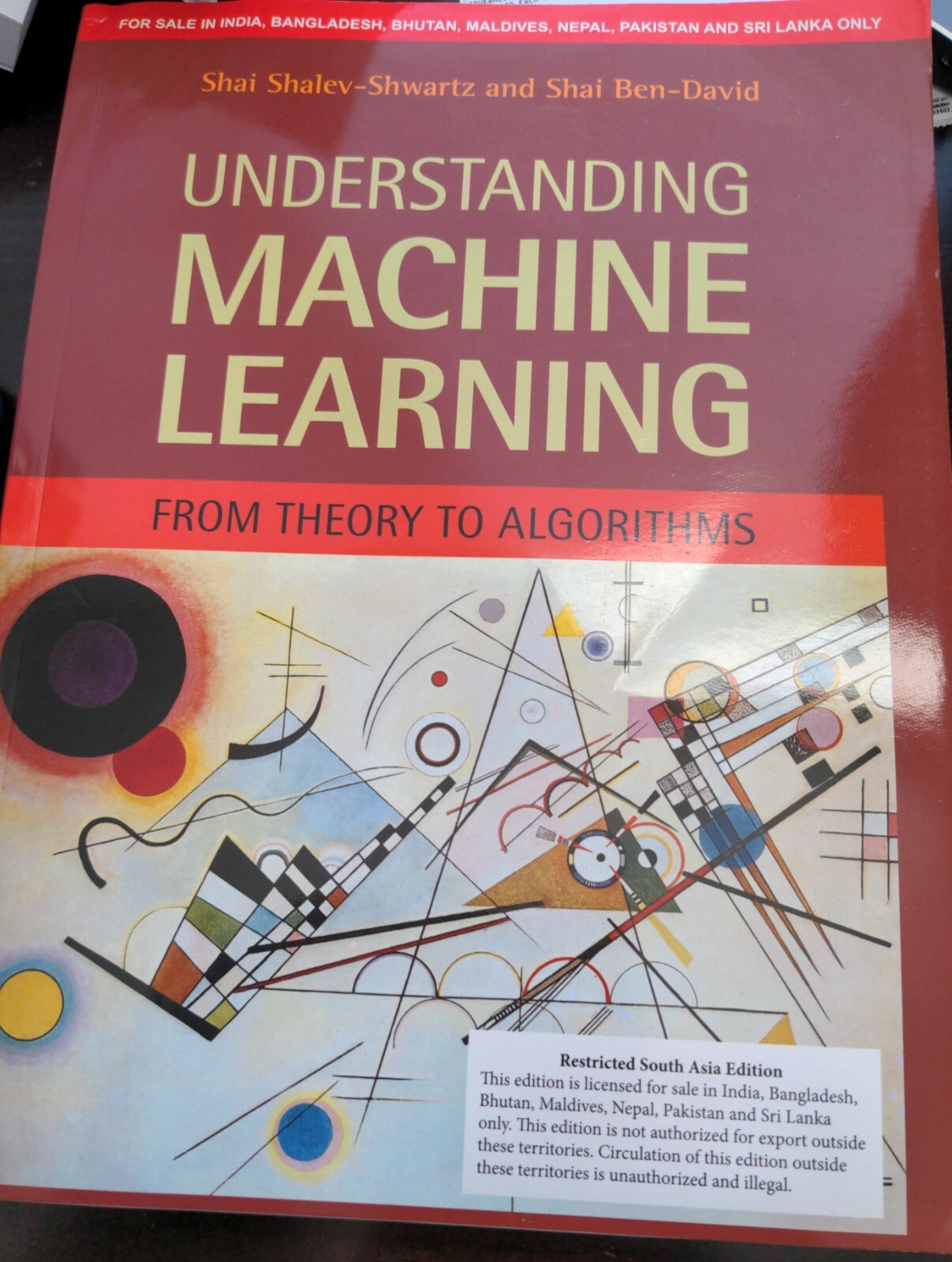 Understanding Machine Learning By Shai Shalev-Shwartz, 3rd International edition