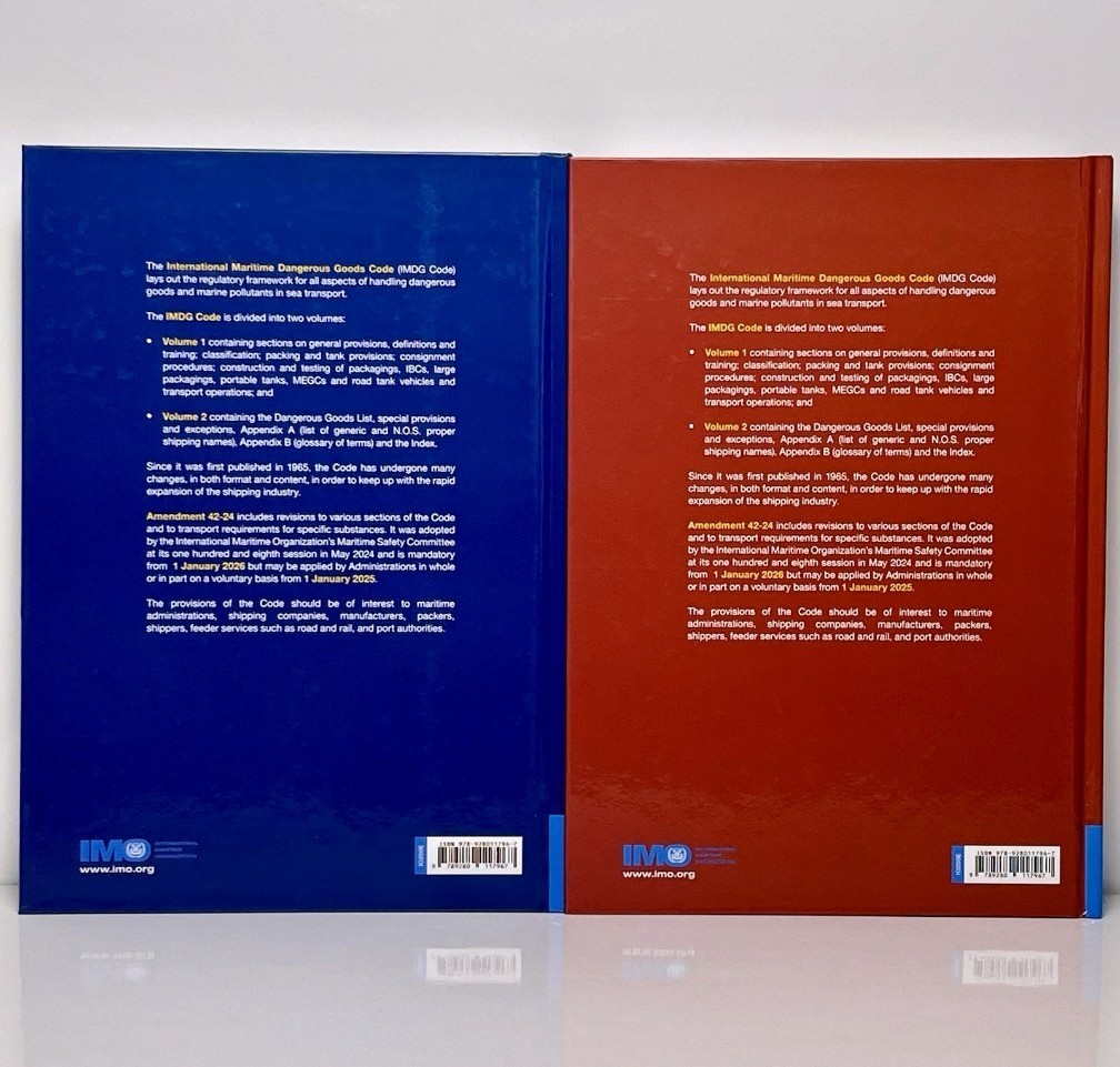 IMDG Code Amendment 42-24 2024 Edition Vol 1 & 2 Set IMO Official
