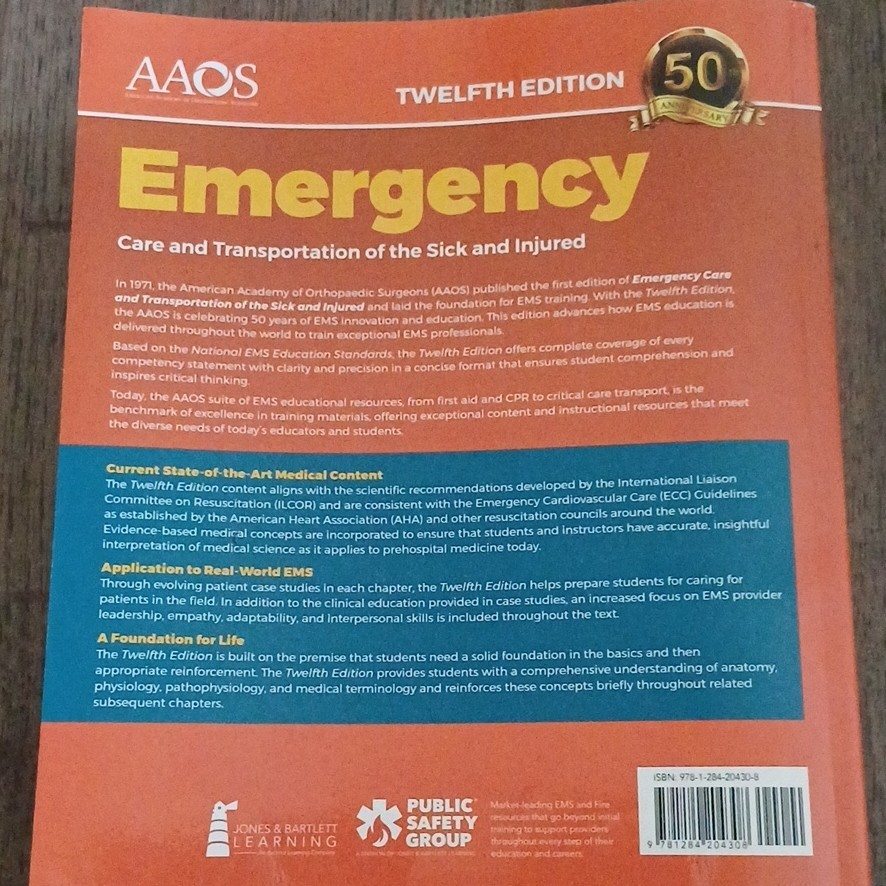 AAOS Emergency Care & Transportation of the Sick and Injured 12th Ed (2021) PB