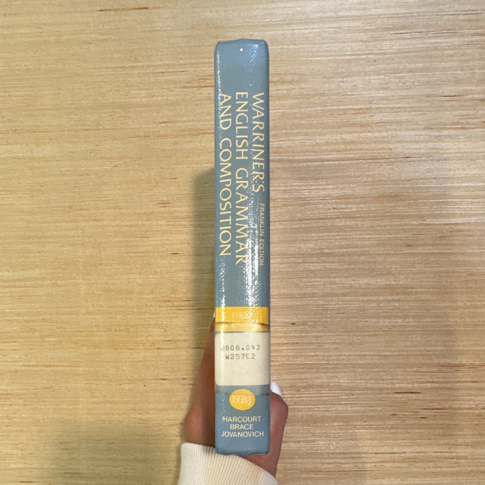 Warriner’s English Grammar & Composition First Course Franklin Ed HC 1982