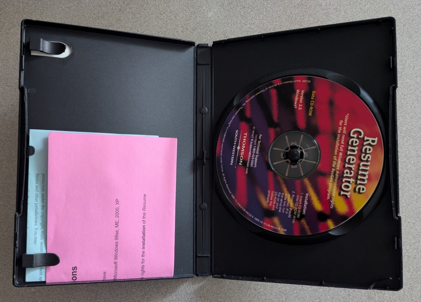 Resume Generator CD ROM by Cengage South Western Staff and Thomson South 2004