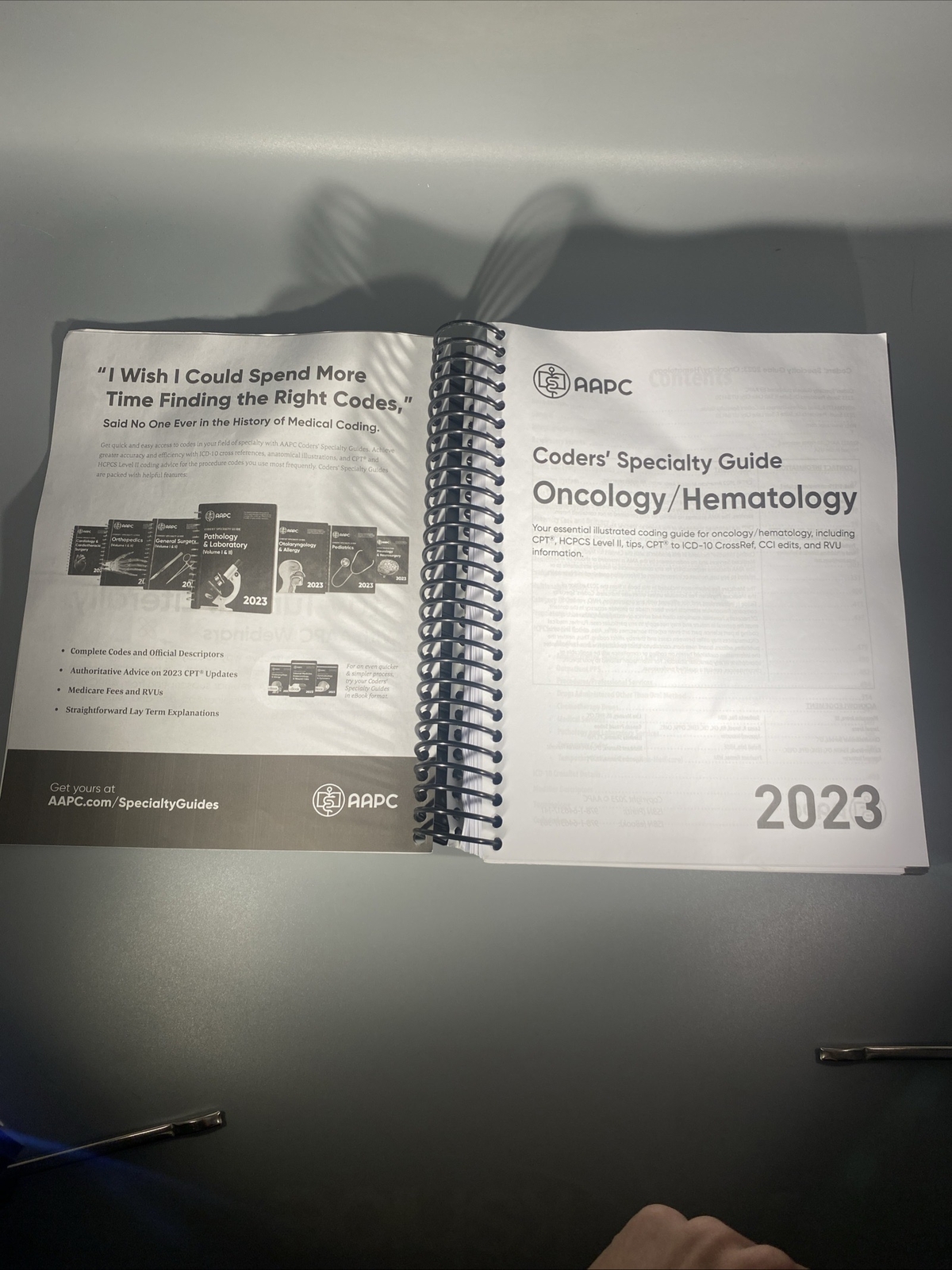 AAPC Coder’s Specialty Guide Oncology/Hematology 2023 Spiral Bound CPT HCPCS