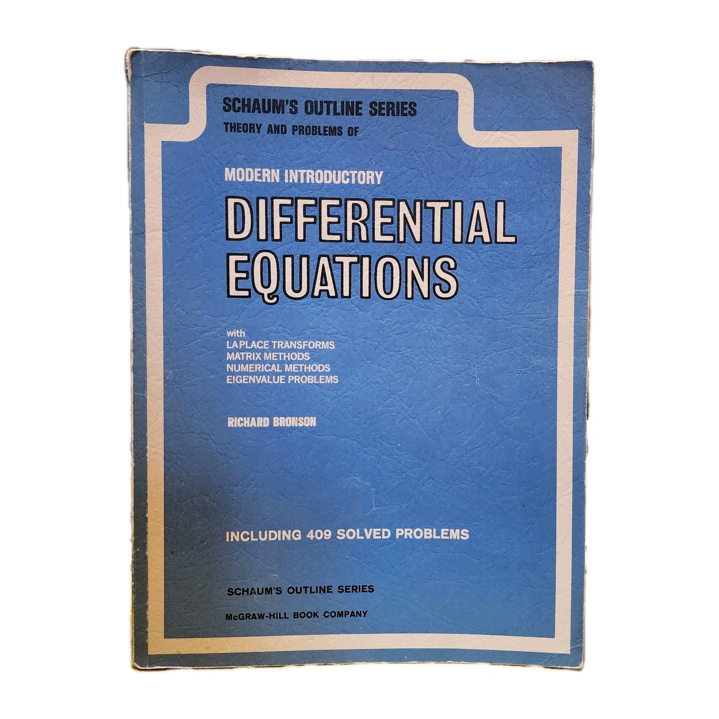 Schaum’s Outline Theory Differential Equations PB Richard Bronson 1973 1st Edi