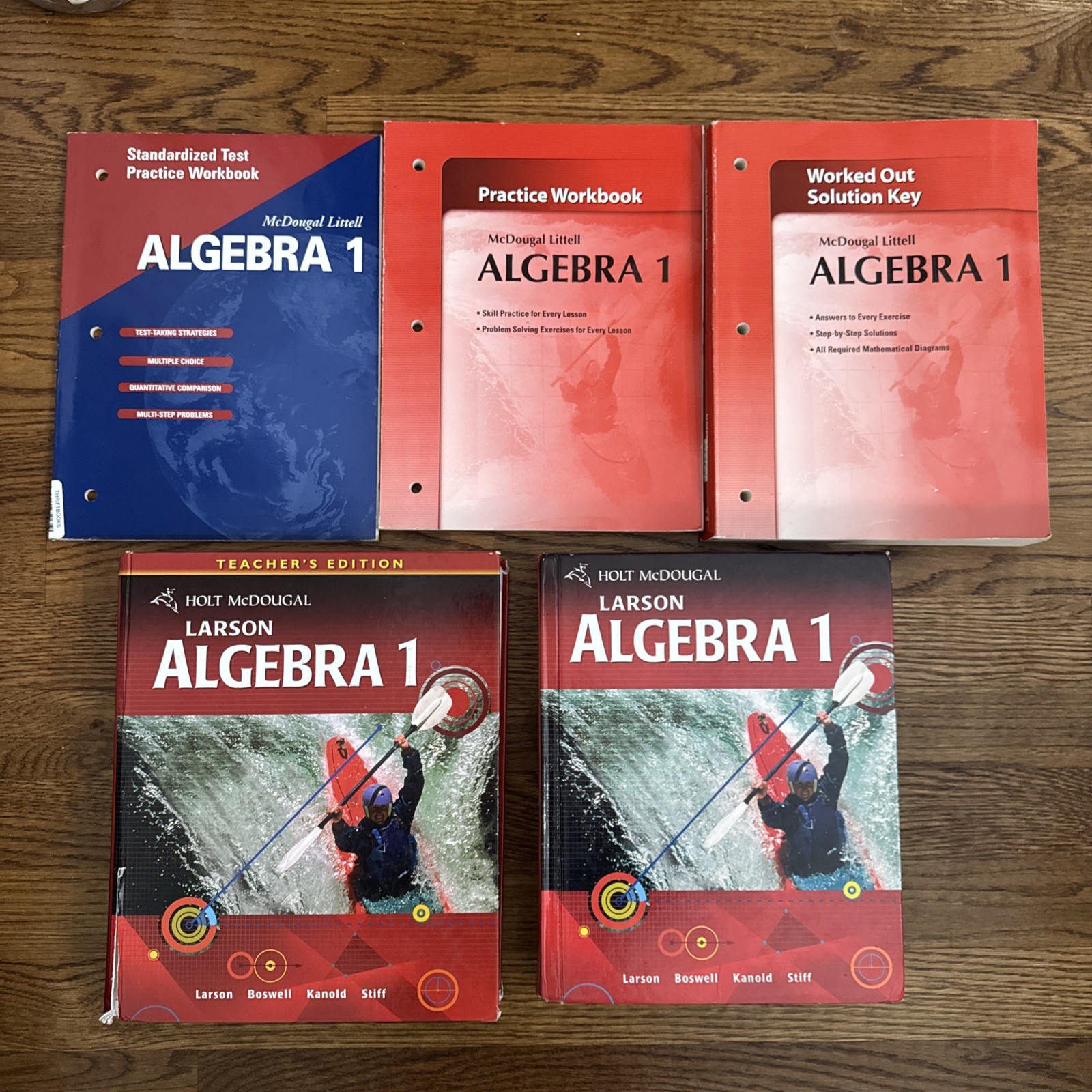 Holt McDougal Larson Algebra 1 Teacher, student, Solution Key, workbook