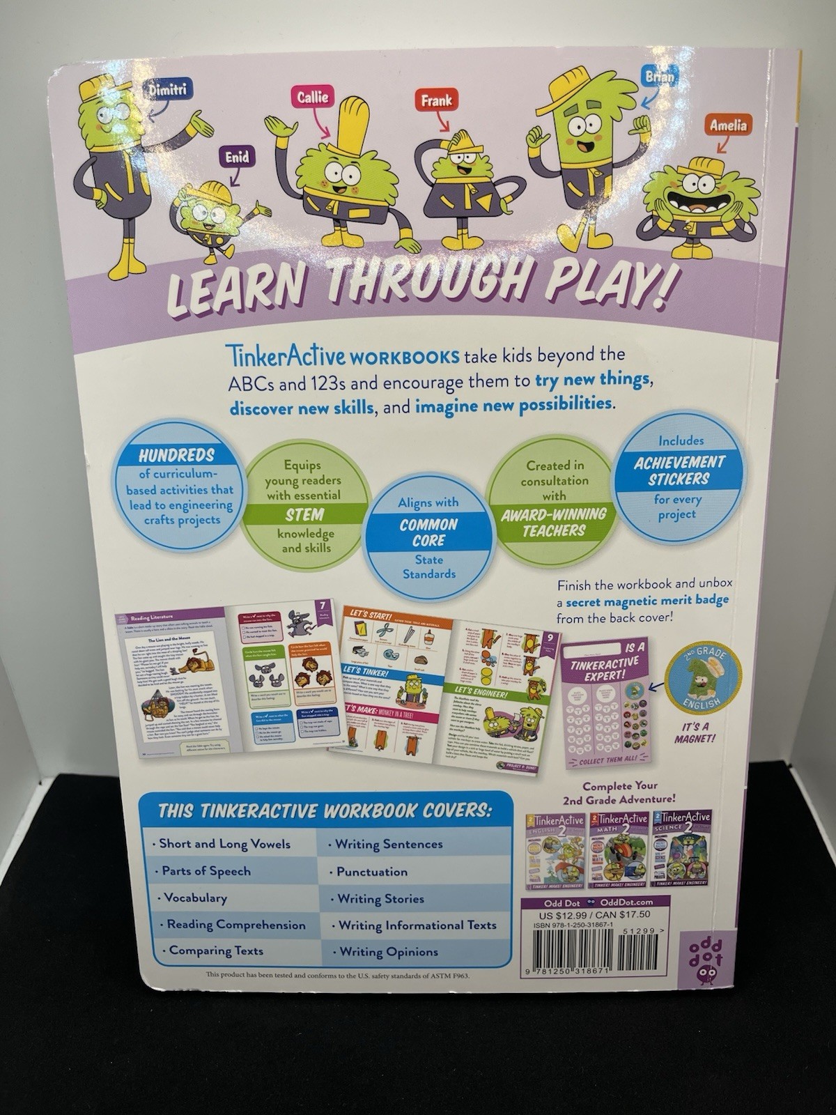 TinkerActive English 2nd Grade Ages 7-8 Workbook HOMESCHOOL