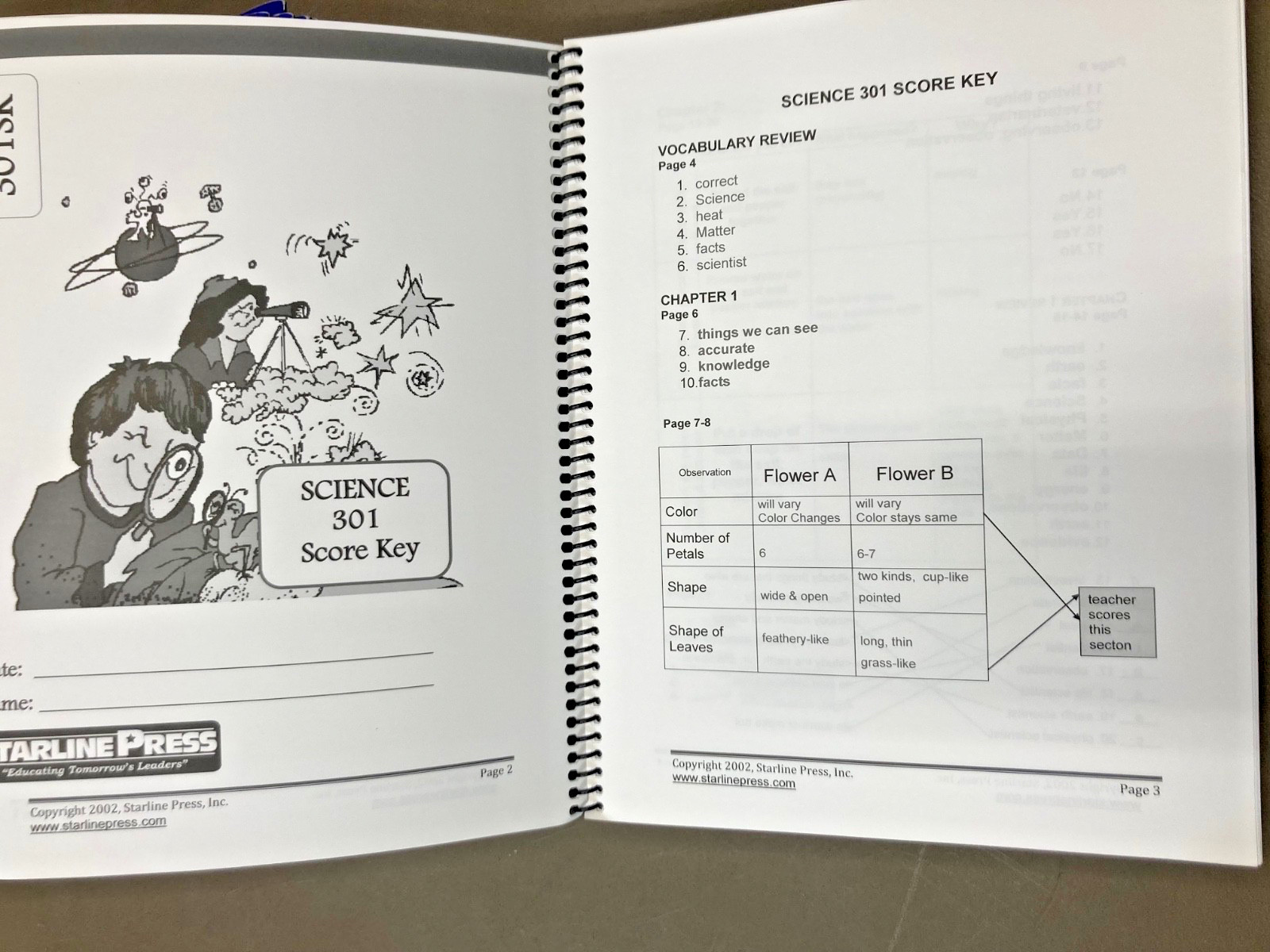 Starline Press Science Curriculum Grade 3-lot of 13 (Worktexts & key) BRAND NEW!