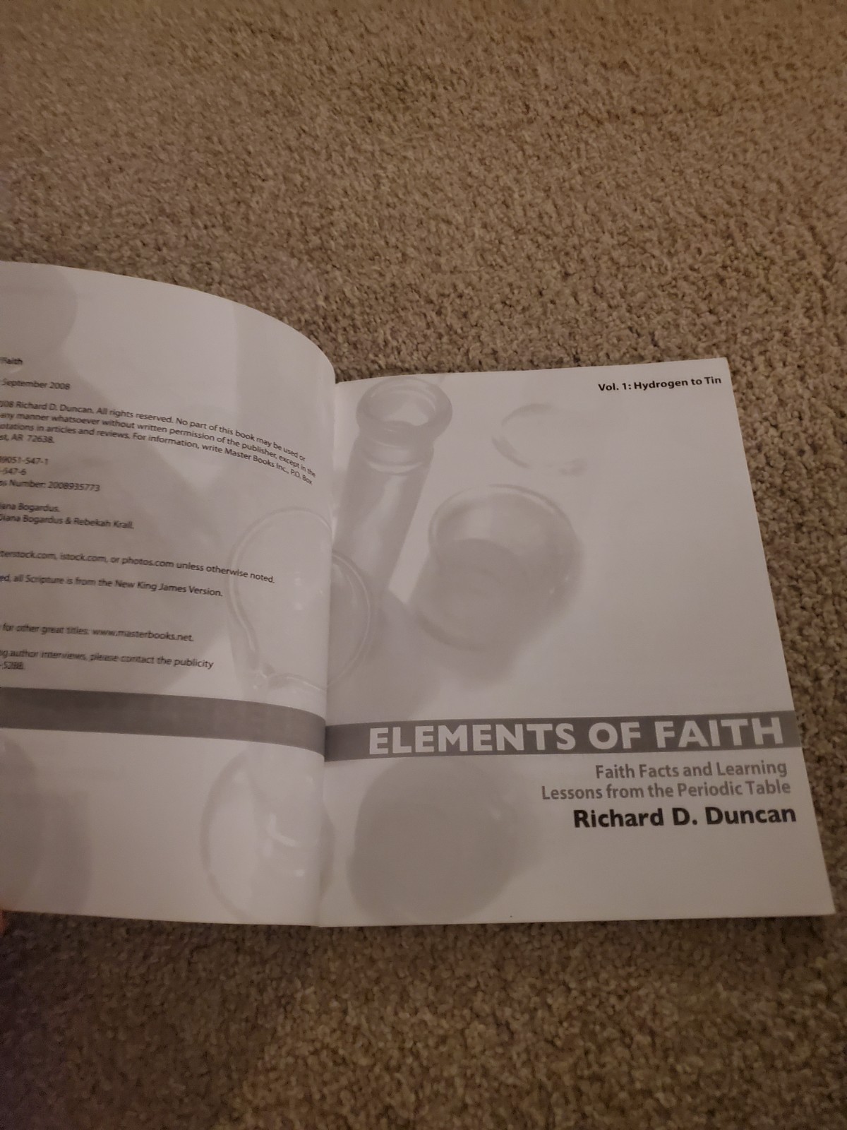 Master books elements of faith vol 1: hydrogen to tin by richard d. duncan