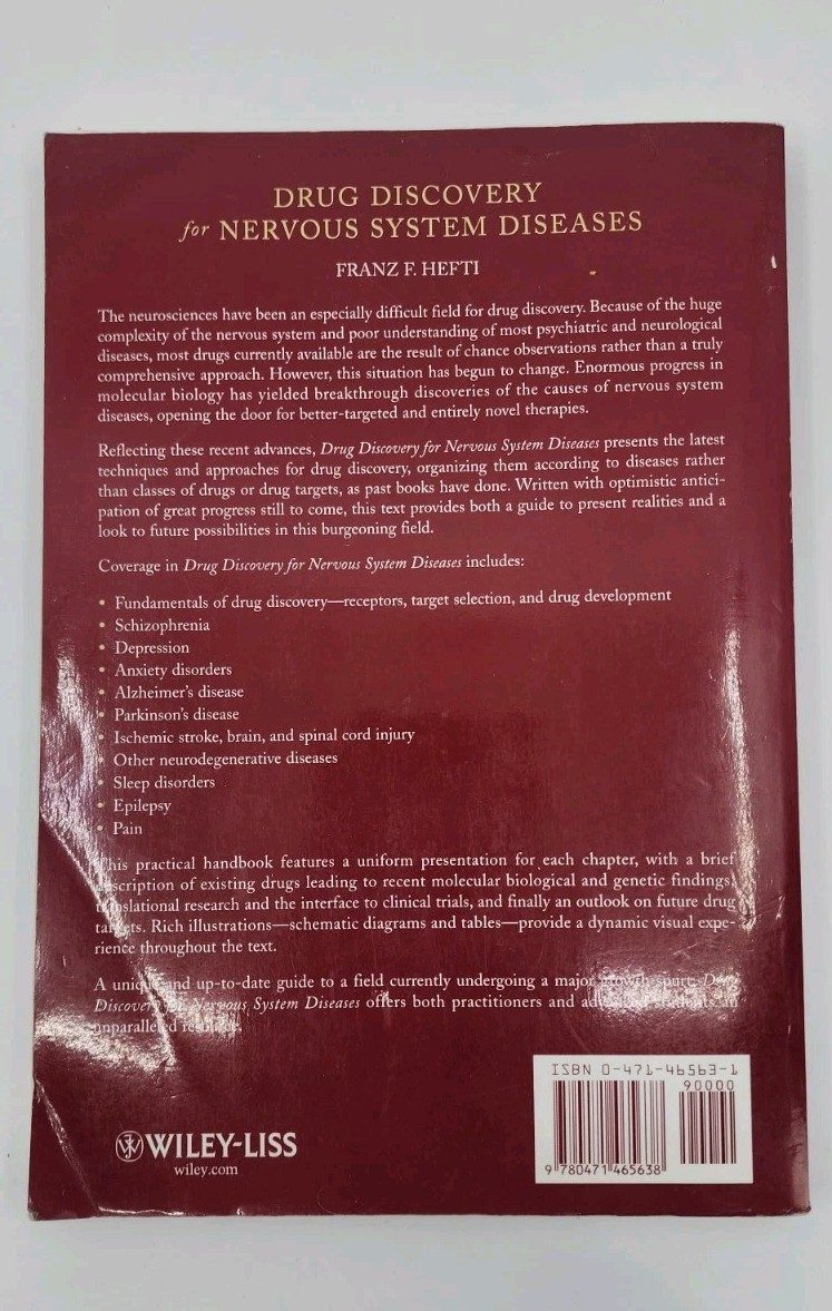 Drug Discovery for Nervous System Diseases by F. Hefti, Franz