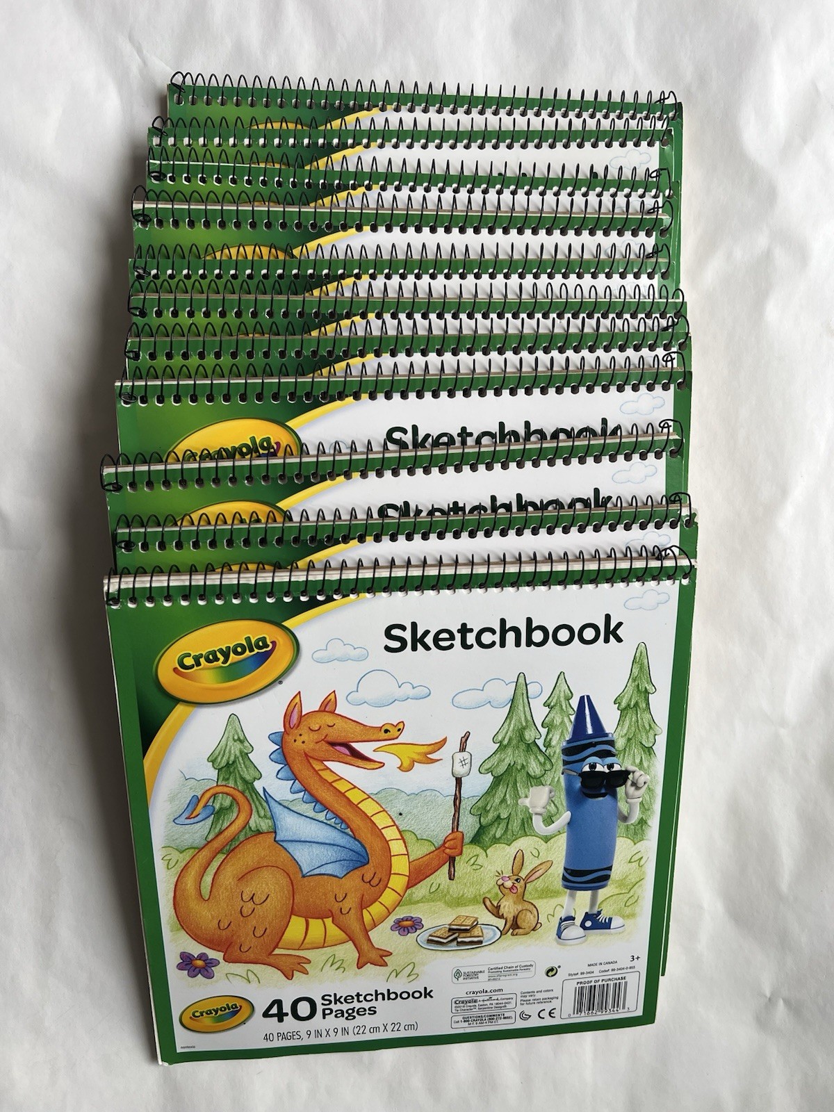 Lot of 11 Crayola Sketchbook 9″ X 9″ 22cm×22cm 40 Pages Drawing Notebook Canada