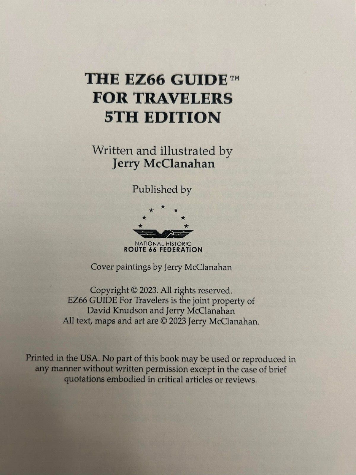 Route 66 EZ 66 Guide for travelers 6th Edition Brand New 2026 McClanahan