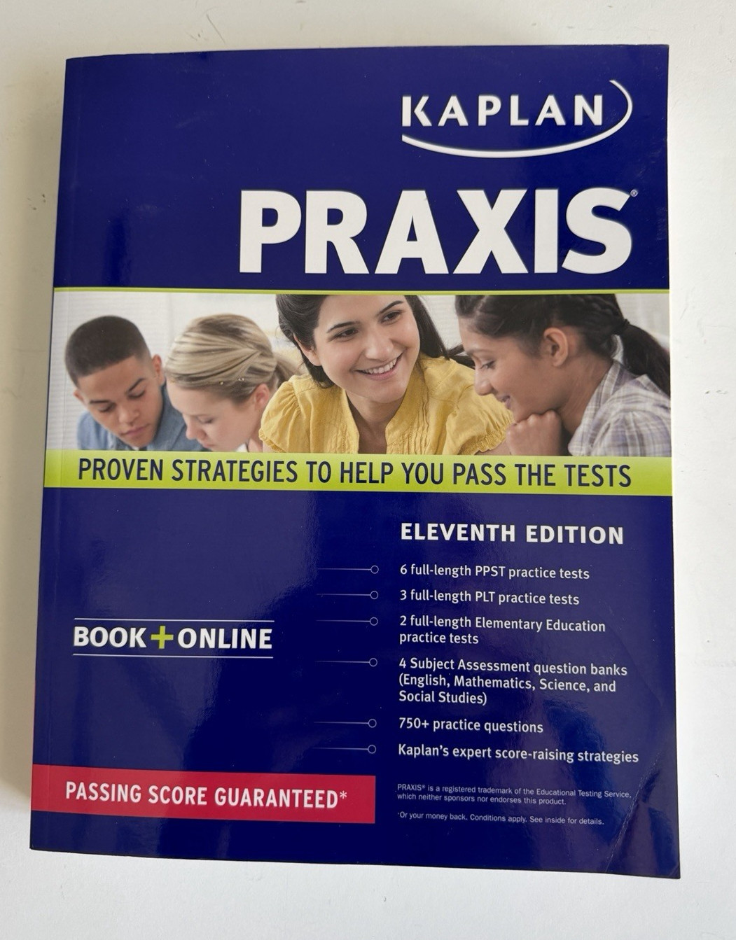 Kaplan Praxis Eleventh Edition Practice Tests & Strategies for Score Raising NEW