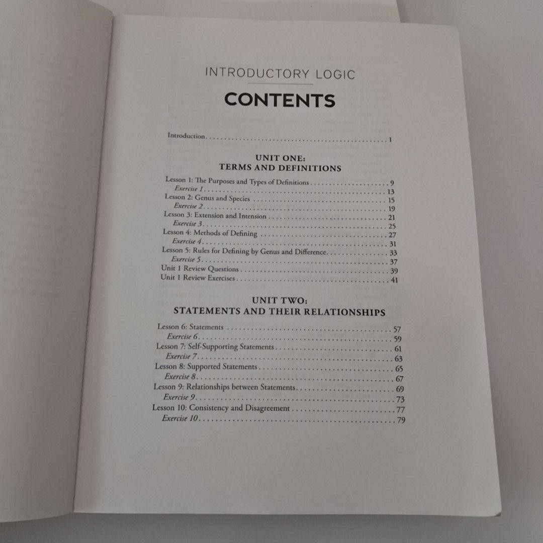 Lot 2 Introductory & Intermediate Logic Nance Canon Press White PB 2014 Set