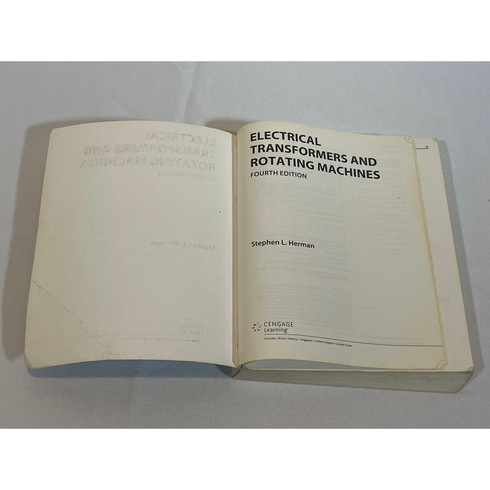 Electrical Transformers and Rotating Machines, 4th Edition, Stephen L. Herman