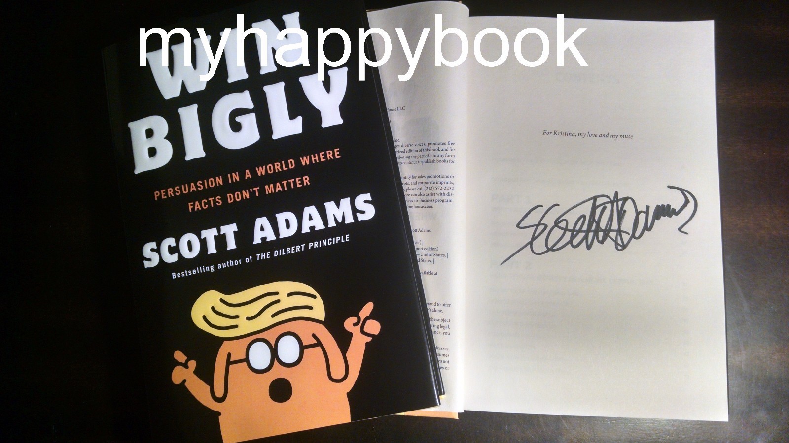 SIGNED Win Bigly Persuasion in a World by Scott Adams, new, autographed, Dilbert
