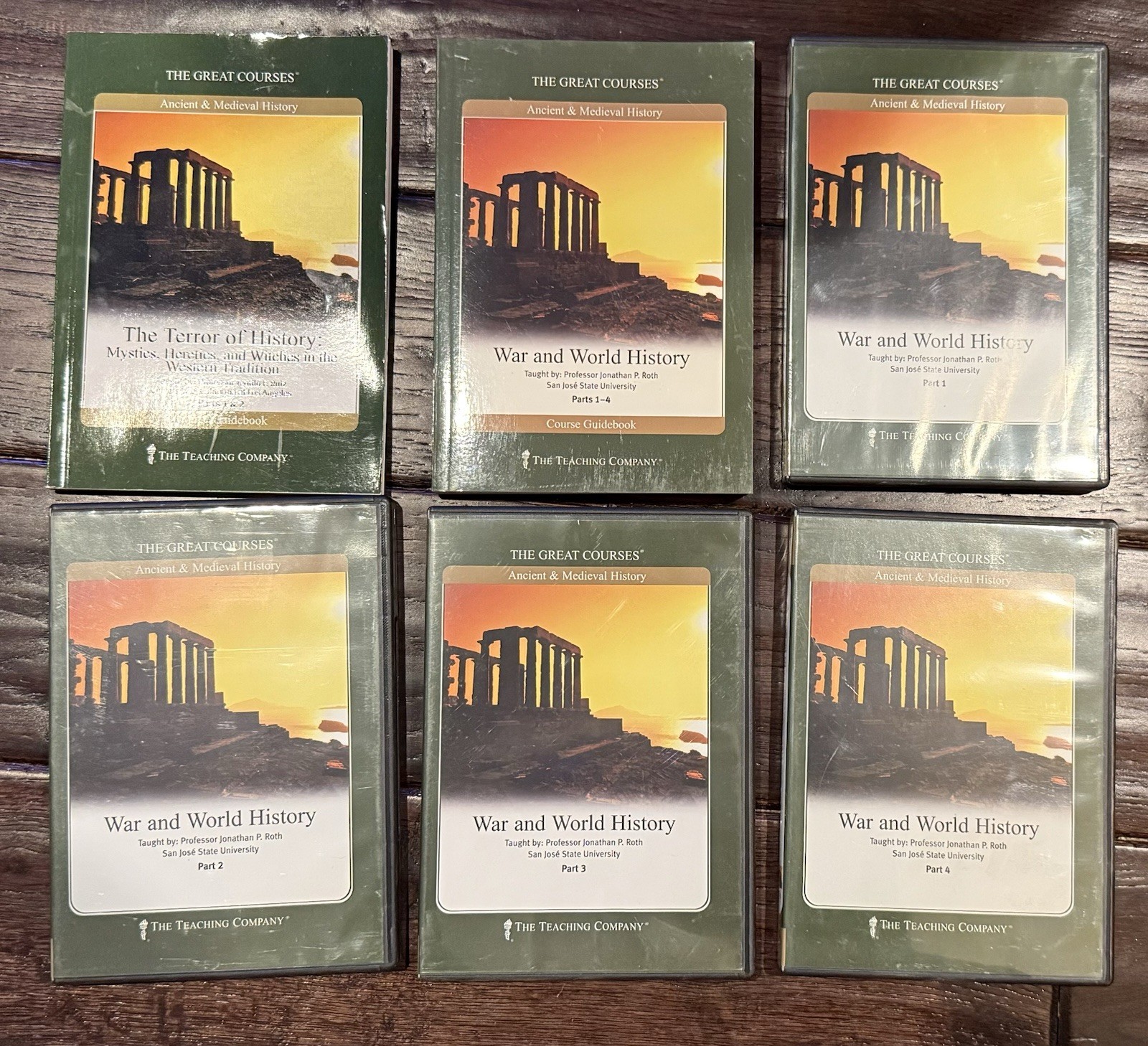 Great Courses: War and World History DVDs Part 1-4 & 2 Books