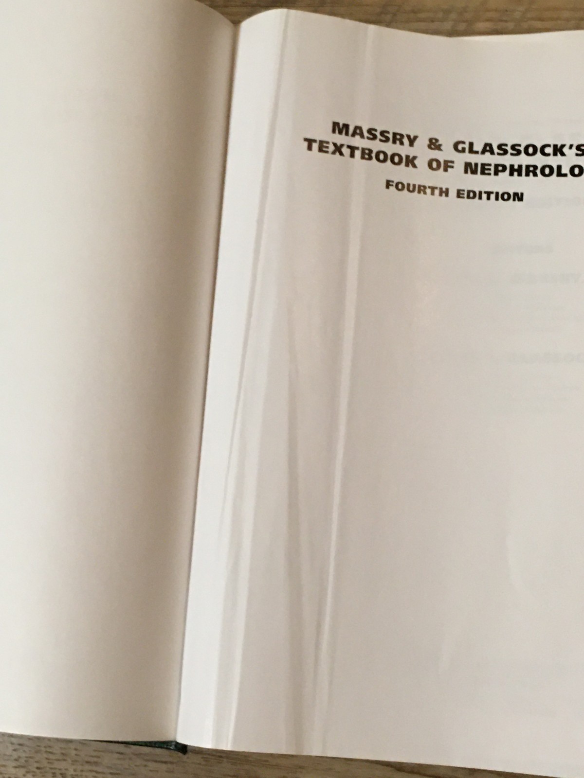 Massry And Glassock’s TEXTBOOK OF NEPHROLOGY Fourth Edition