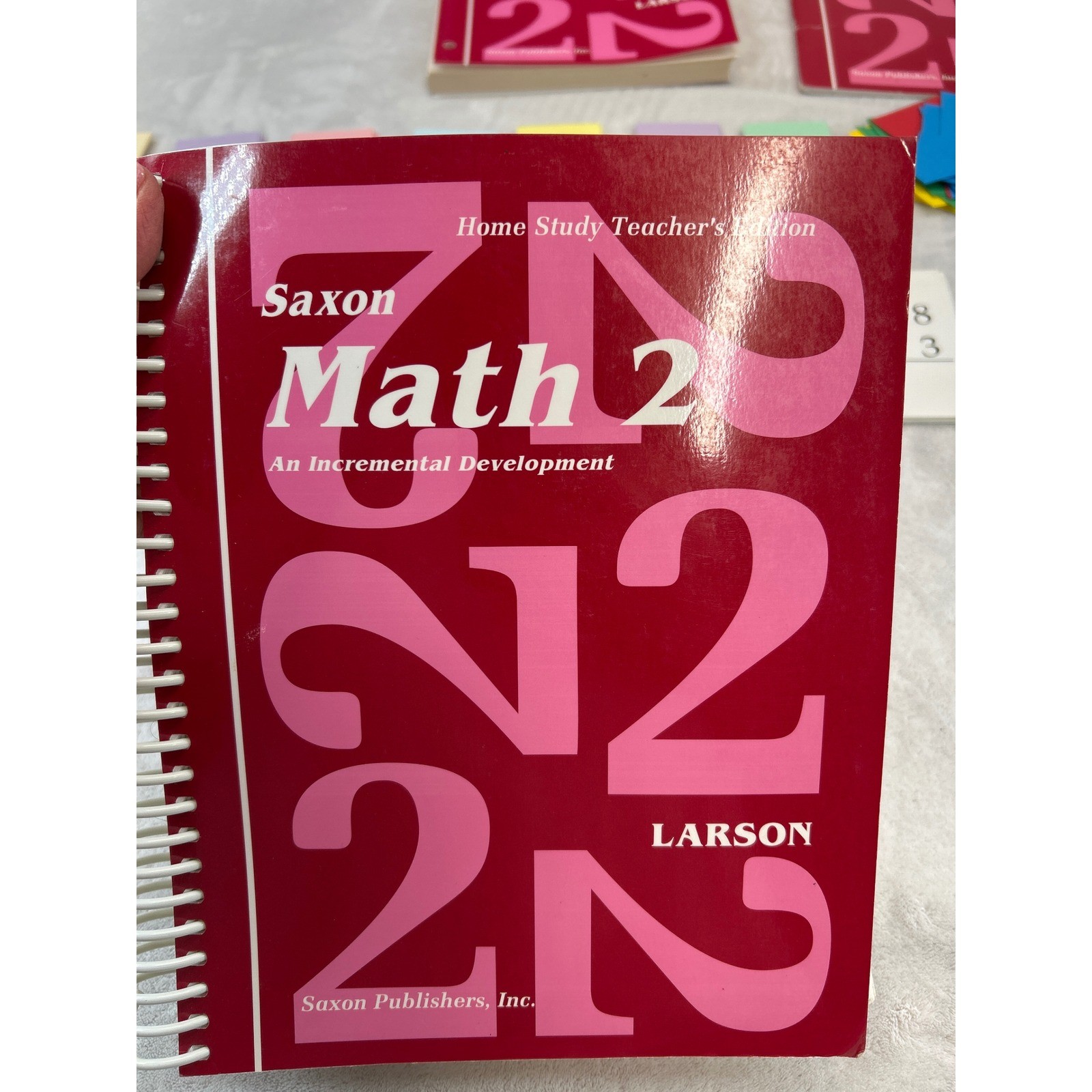 Saxon Math 2 Homeschool Kit Teacher Student Books Flashcards Incomplete