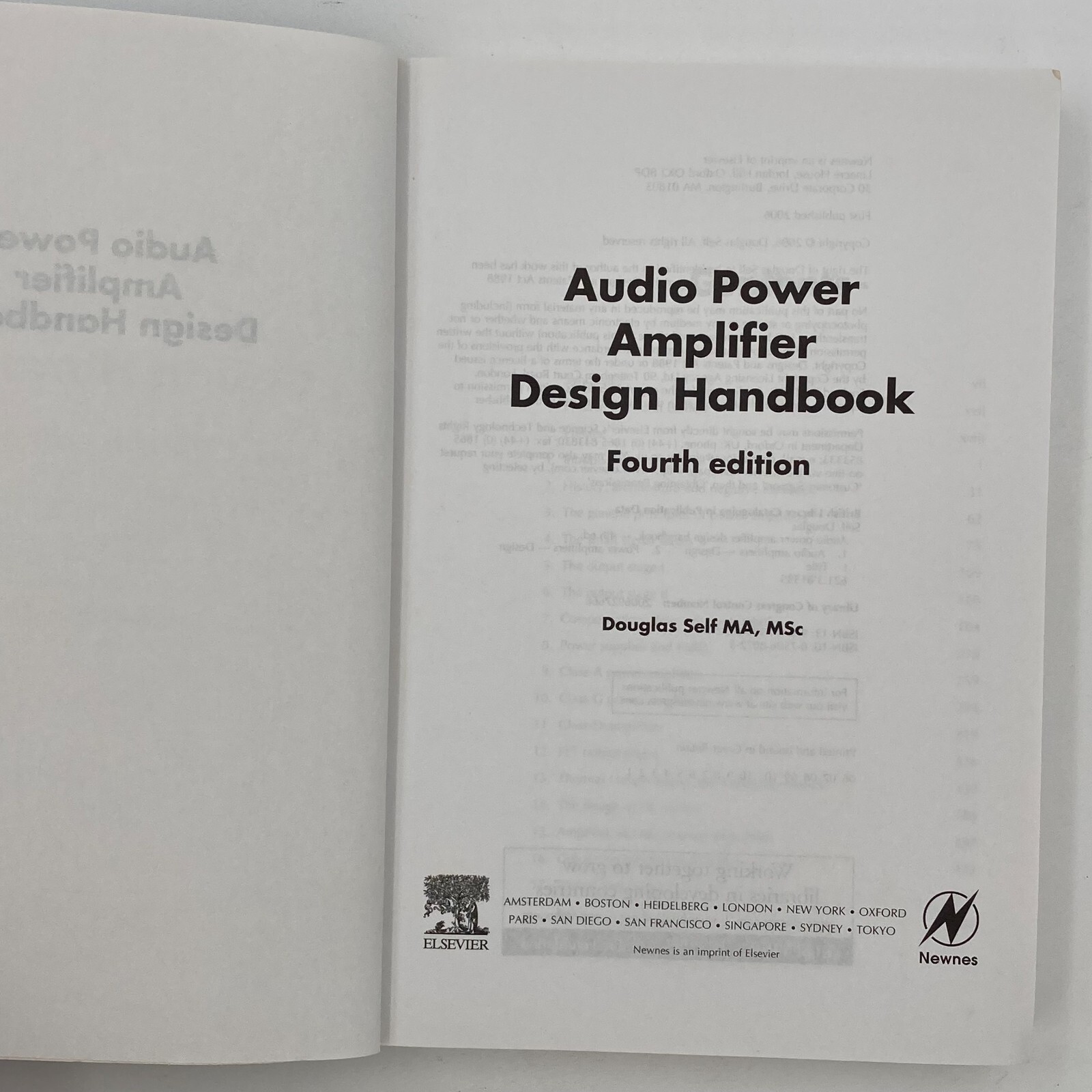 Audio Power Amplifier Design Handbook Fourth Edition by Douglas Self 2006 GC
