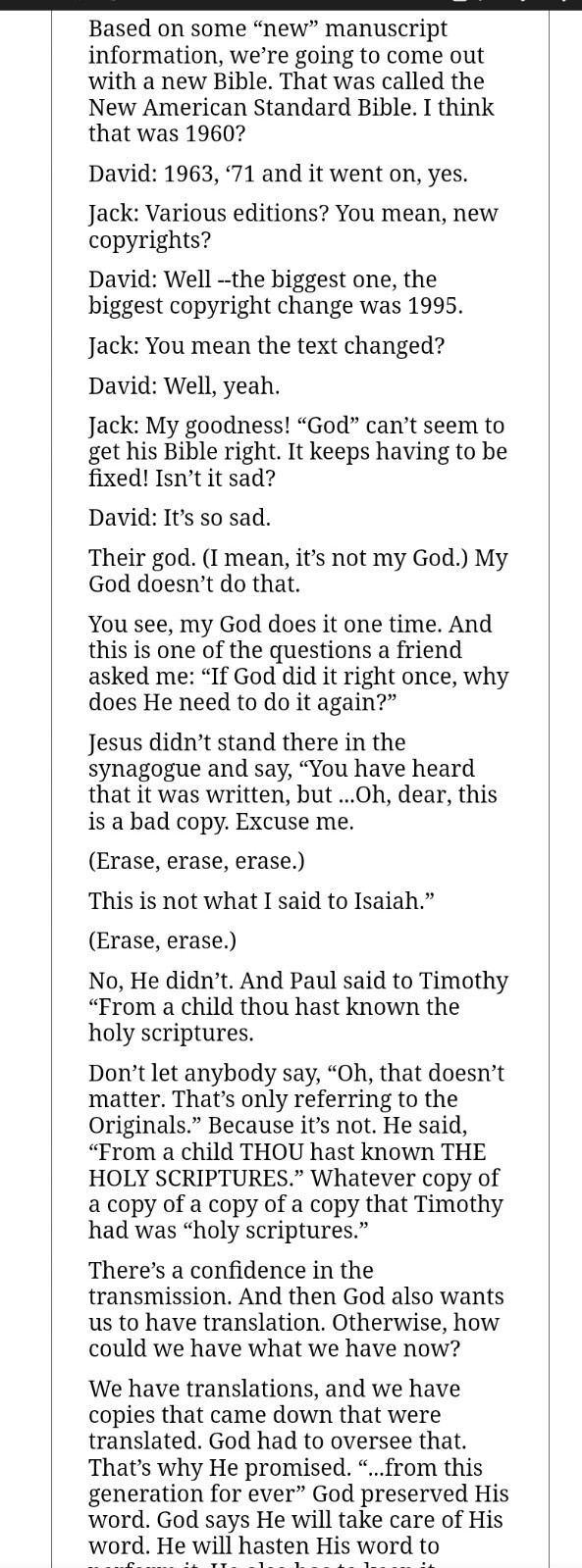CAN YOU TRUST JUST ONE BIBLE? | DAVID W DANIELS | CHICK PUBLICATIONS | 160 PAGES