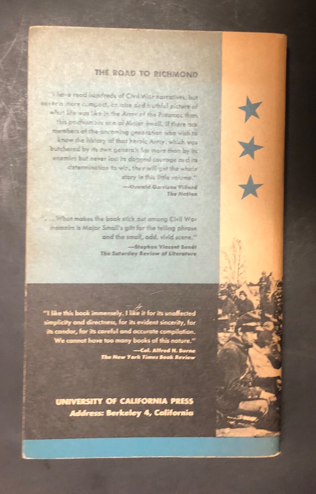 The Road to Richmond: Major Abner R. Small , Rare 1st paper back 1959