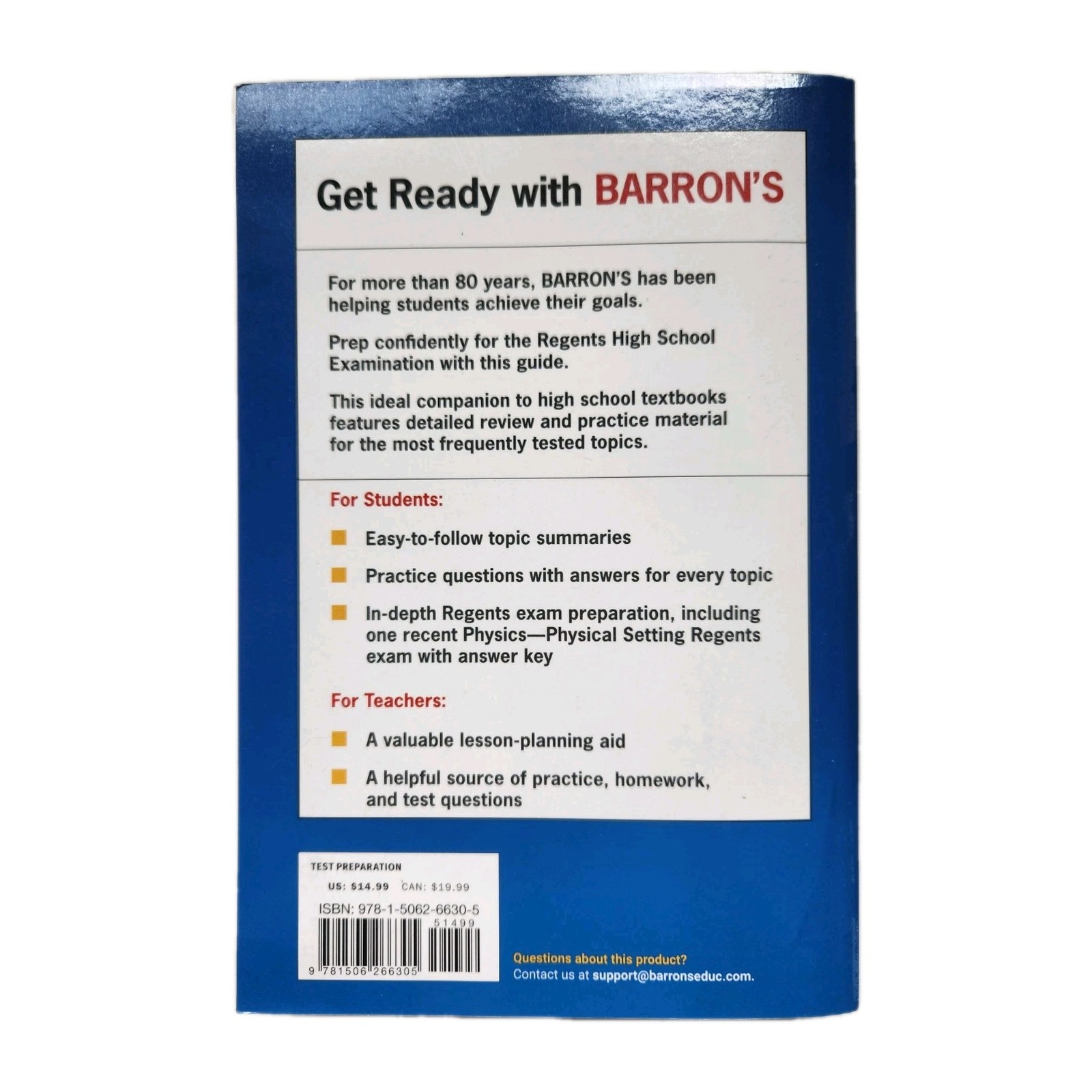 Barron’s Regents PHYSICS NY Ser.: Regents Setting Power Pack BOX SET