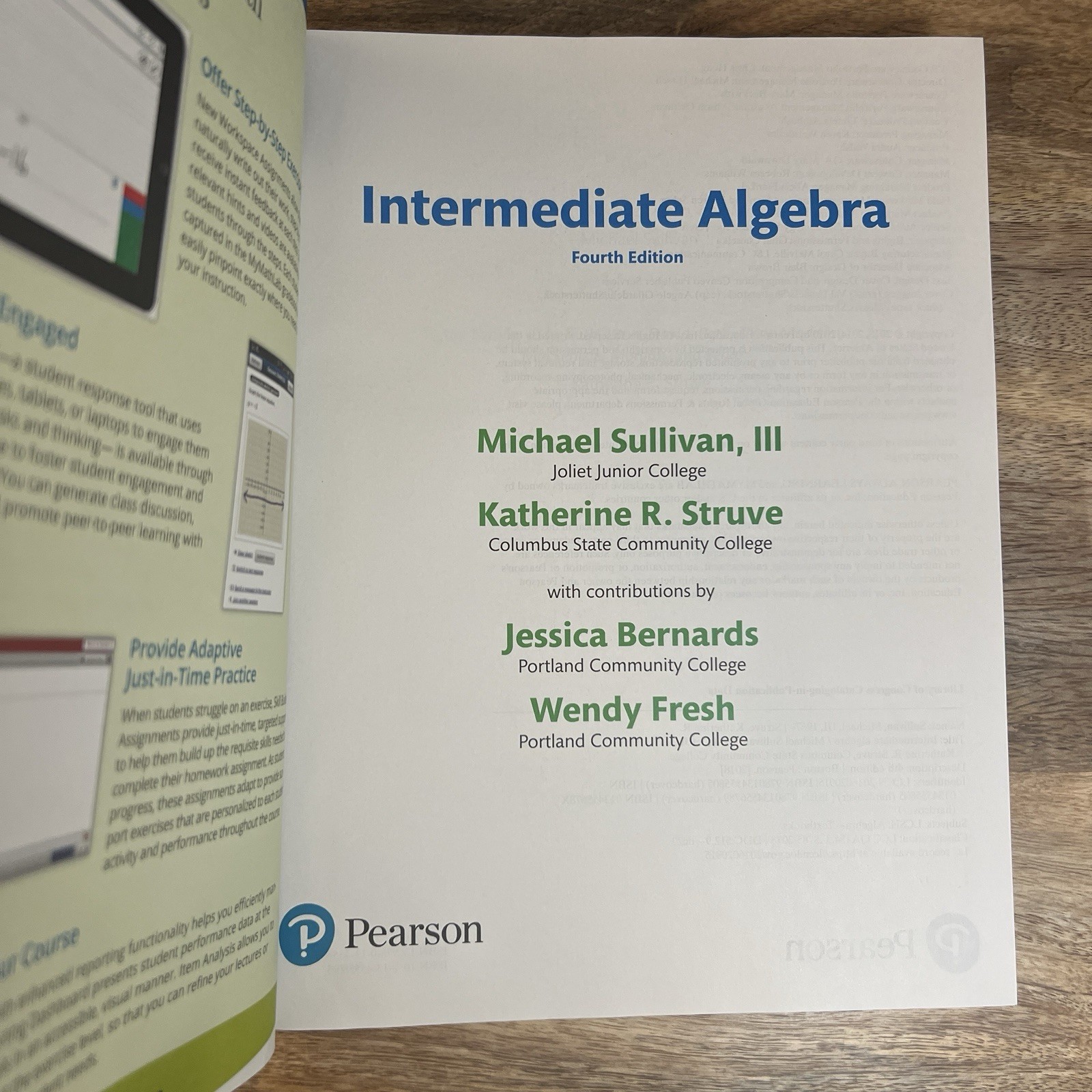 Intermediate Algebra 4th Edition Sullivan , Struve, W/ MyLab Math SEALED CODE