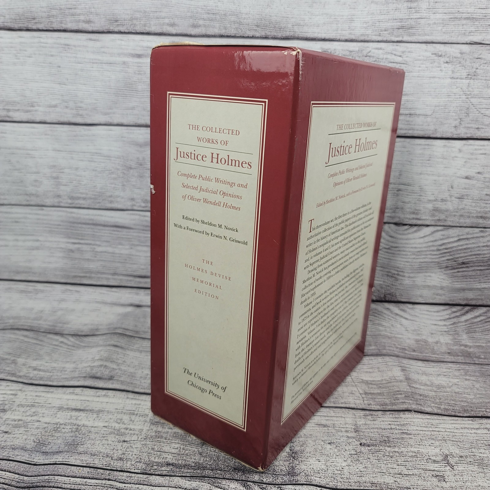 The Collected Works Of Justice Holmes 3 Volume Box Set Chicago Press