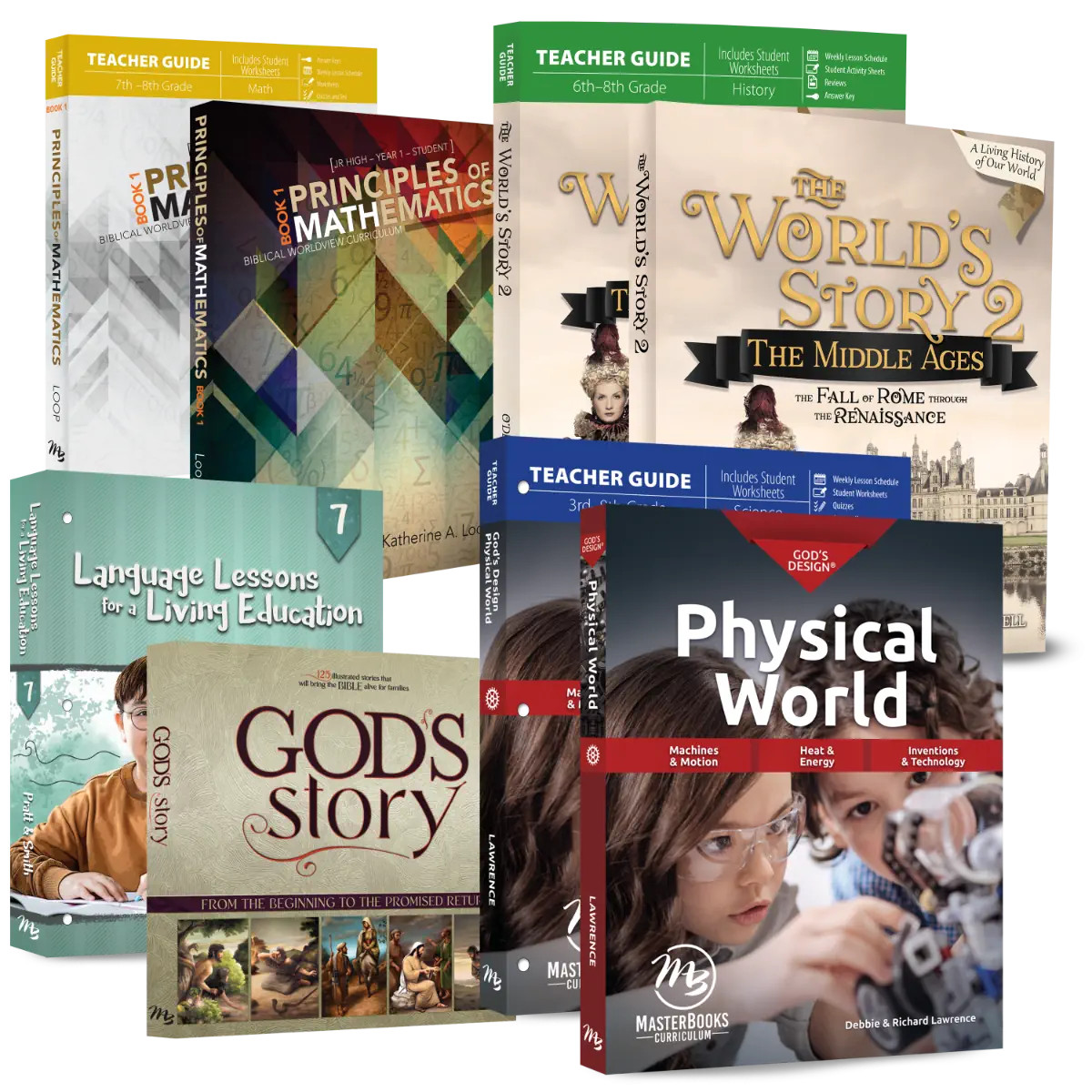 New Master Books GRADE 7 BASIC 4 SUBJECT Core Curriculum Package Set Homeschool