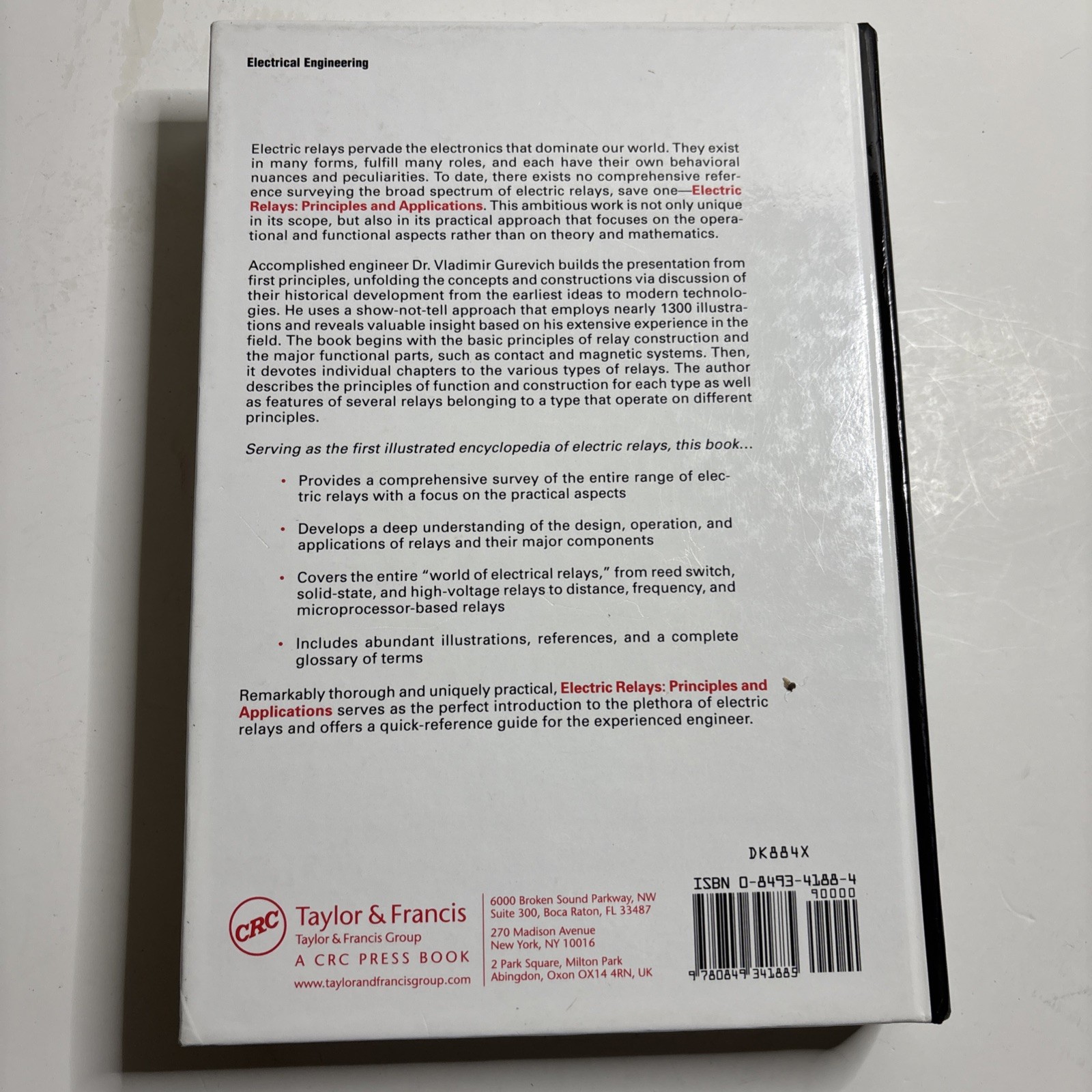 Electric Relays : Principles And Applications, Hardcover by Gurevich, Vladimi…