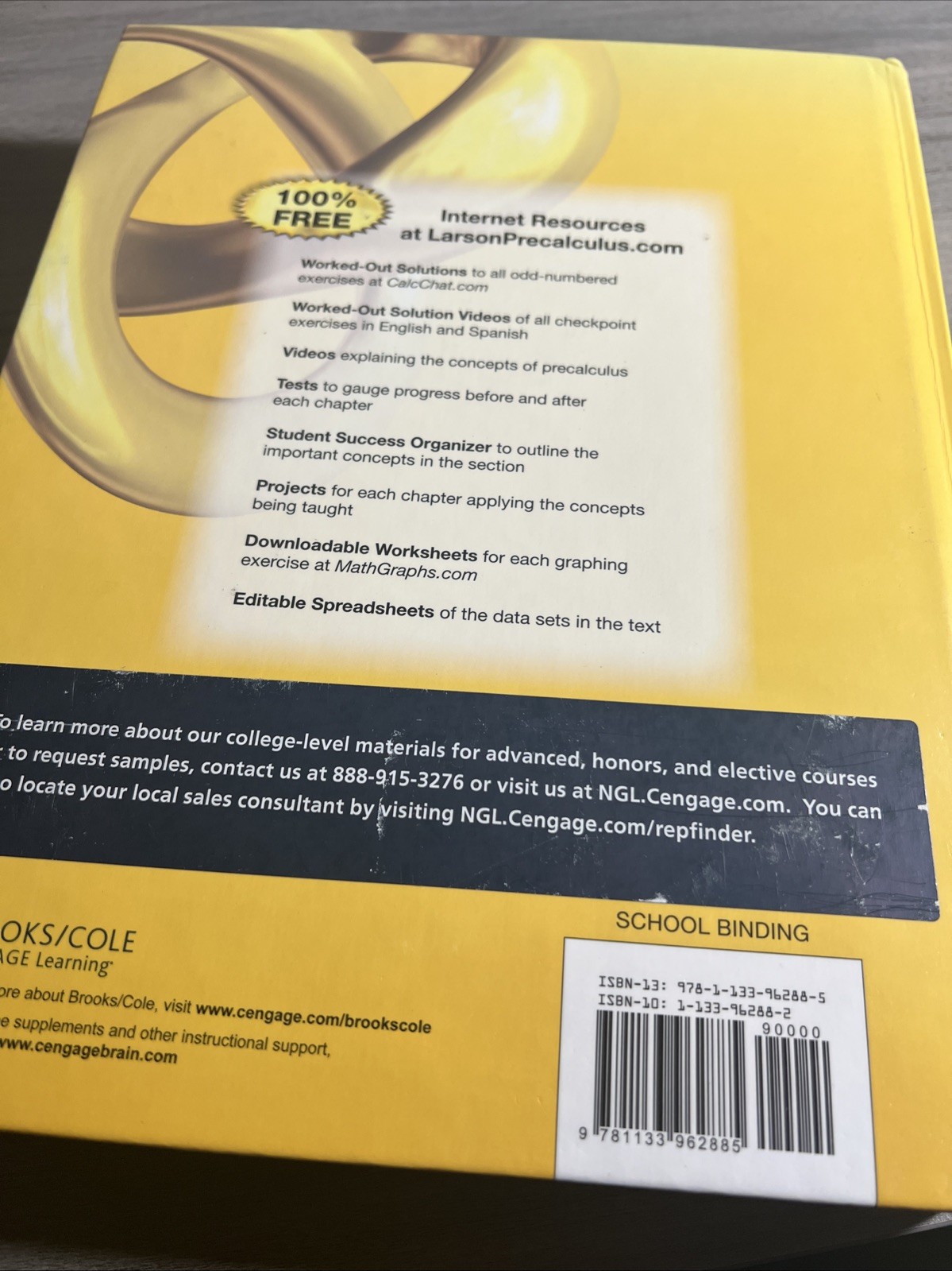Ron Larson Precalculus with Limits 3e Cengage Learning Co Hard Cover Used Good
