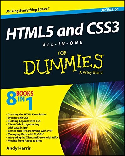 HTML5 and CSS3 All-in-One For Dummies – Paperback By Harris, Andy – GOOD