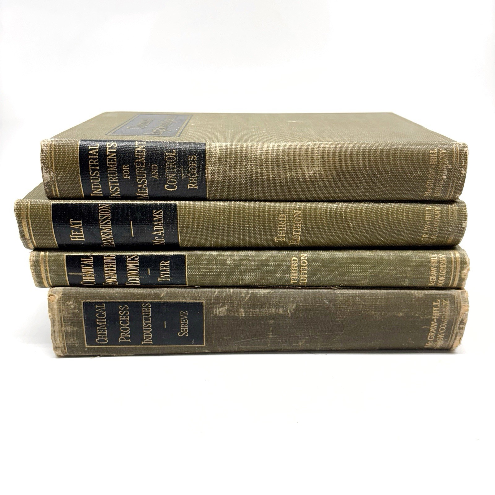 McGraw Hill Chemical Engineering Series Lot Of 4 Hardcover Various Titles Vtg
