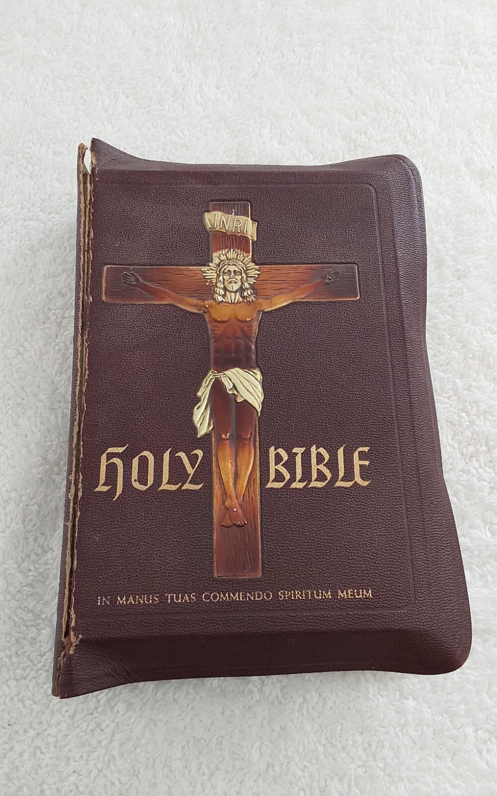 Vtge. 1955 Holy Bible Holy Trinity Edition Of Catholic Bible Archbishop Book
