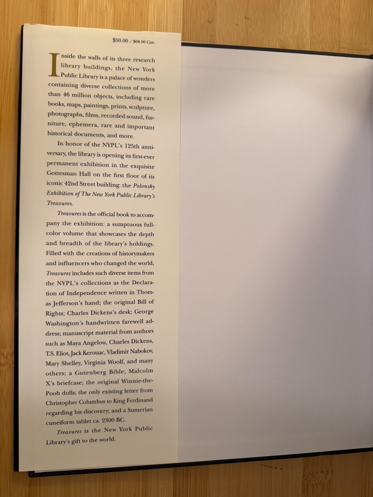 TREASURES of the New York Public Library (2021) FIRST EDITION Hardcover Book